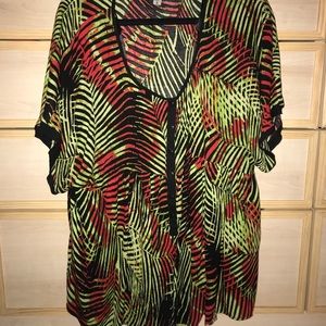 Urban Outfitters Babydoll Palm Print Romper